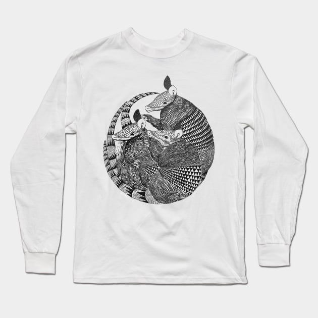 Armadillo Trio Long Sleeve T-Shirt by LauraGraves